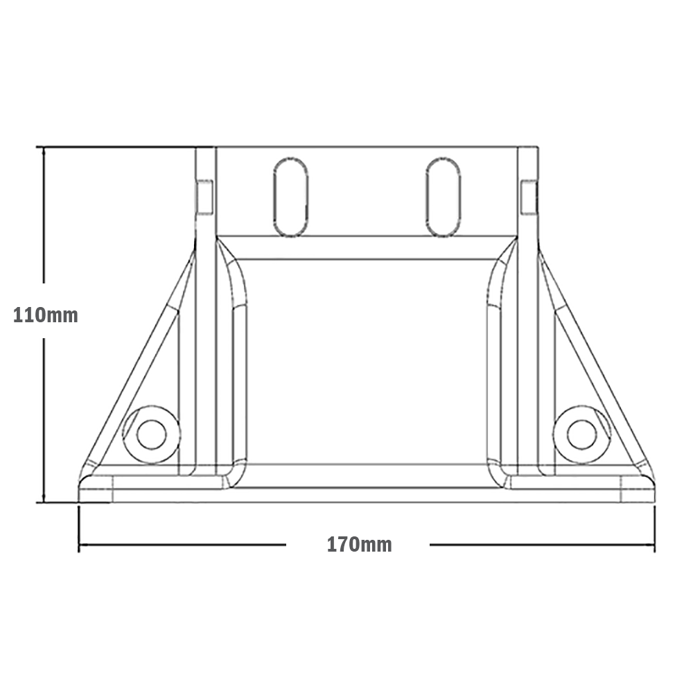 33-9090-6 MODULAR SOLUTIONS MOUNTING FOOT 4 SIDED FOR 90 X 90 FULLY ENCLOSED & SHORT